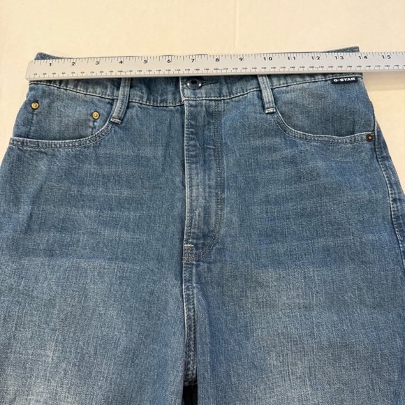 G-Star Women’s Jeans Ultra High Deck Wide Leg Raw Hem Size 27 Waist x 30 Length - Picture 14 of 16
